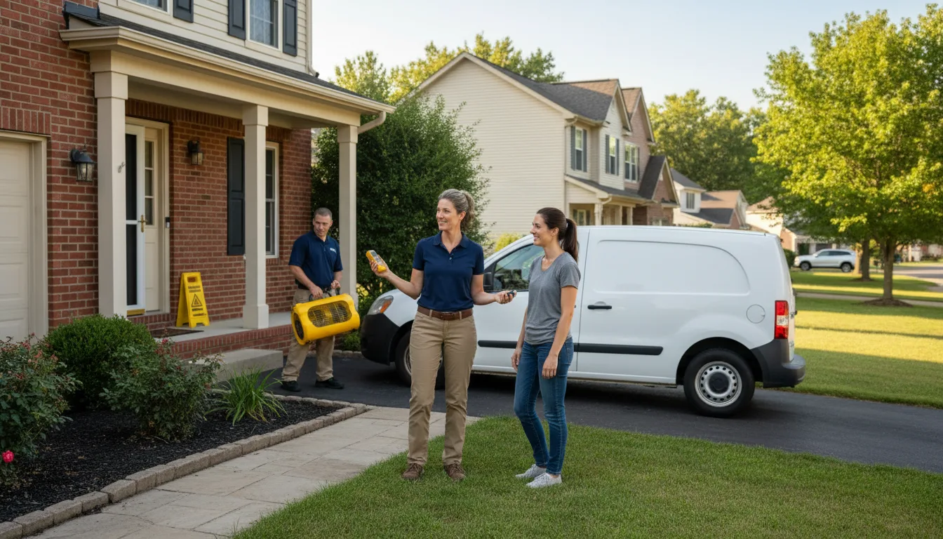 Residential water damage restoration in Gifford, IL